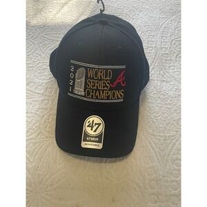 47 Atlanta Braves 2021 World Series Champions Hat MVP Adjustable Black